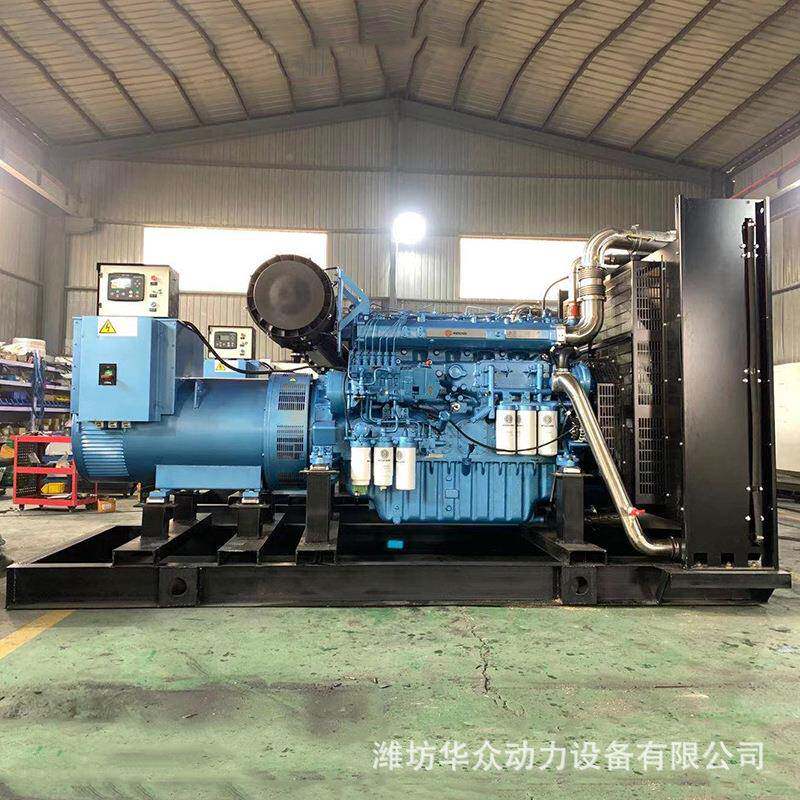 出口潍柴发电0机大功工业发电率50/550动/60柴0kw全自静音油发电