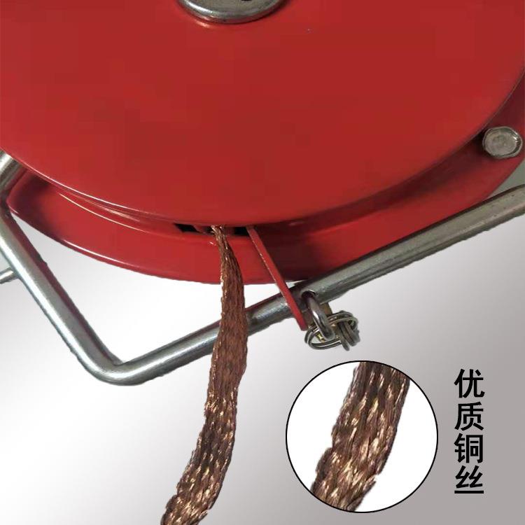 静夹卷线器动伸铜丝5M接地电卷盘5米10米油罐车静缩电卷手线盘