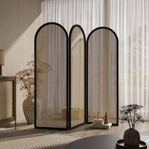 日式藤编实木屏风断隔户客厅酒店大民宿小户简堂ATP约折叠移动入