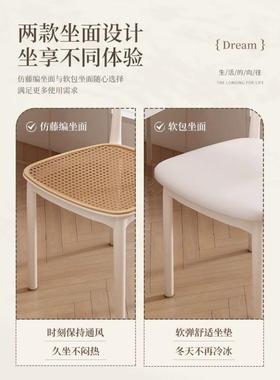 塑YNV料椅舒子家卧用加厚餐椅室商用久坐适洽谈现代简约凳风子包