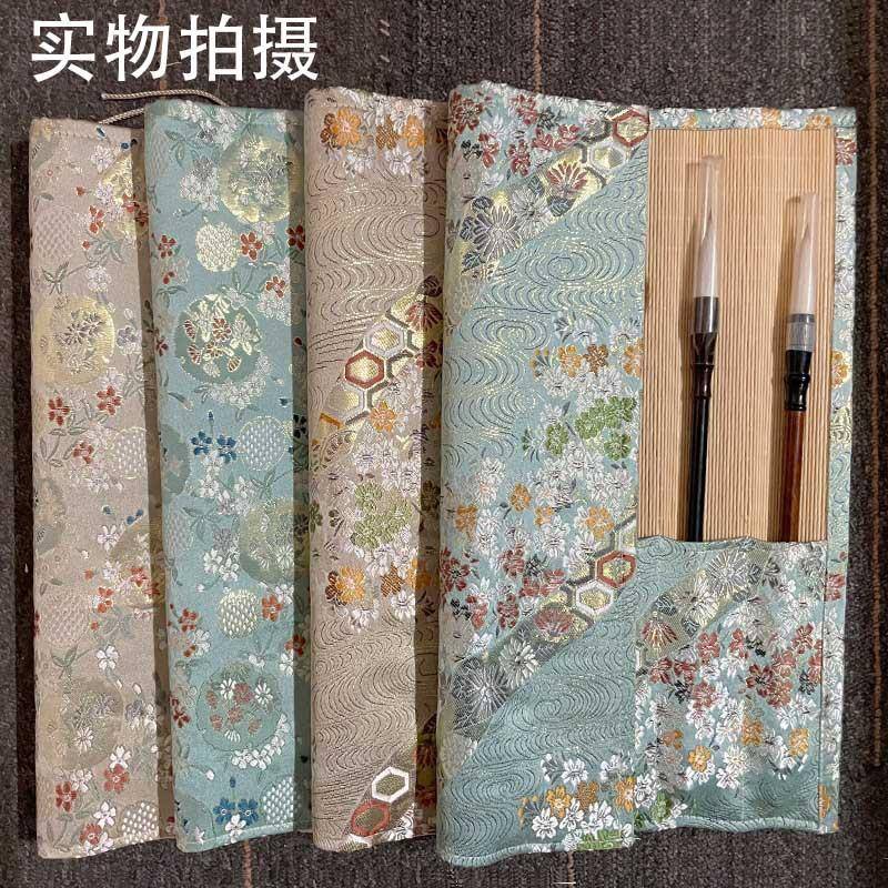 手工笔帘文房多功能便携收纳袋笔袋送礼书法套装学生毛笔古风毛笔