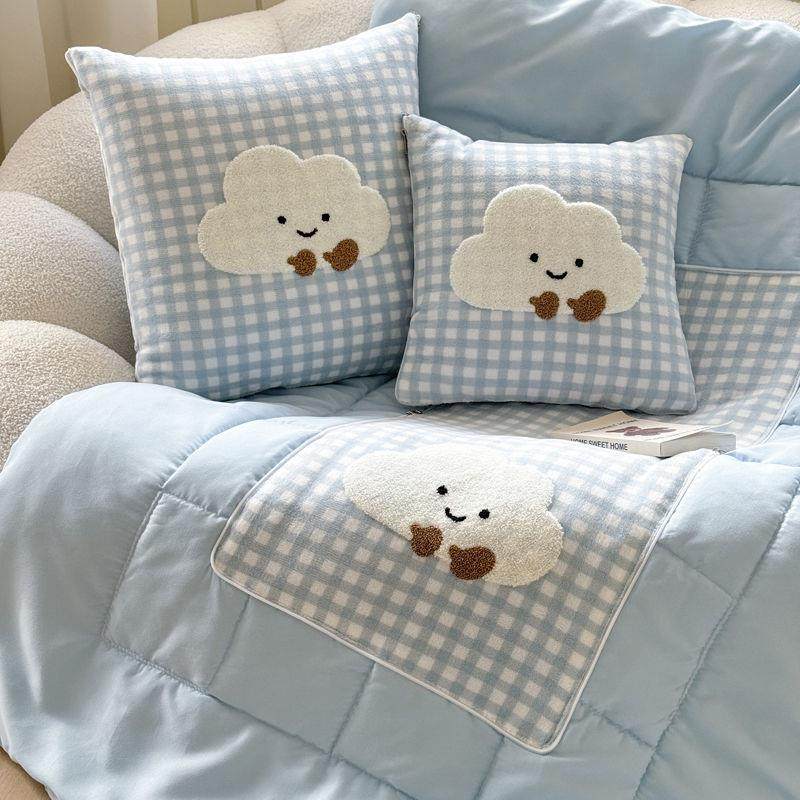 一卡通可午爱毛巾绣抱枕被被子二合办公室10255937睡毯子车载便携,居家布艺,抱枕被,淘宝优惠券,粉丝福利购,淘宝优惠卷