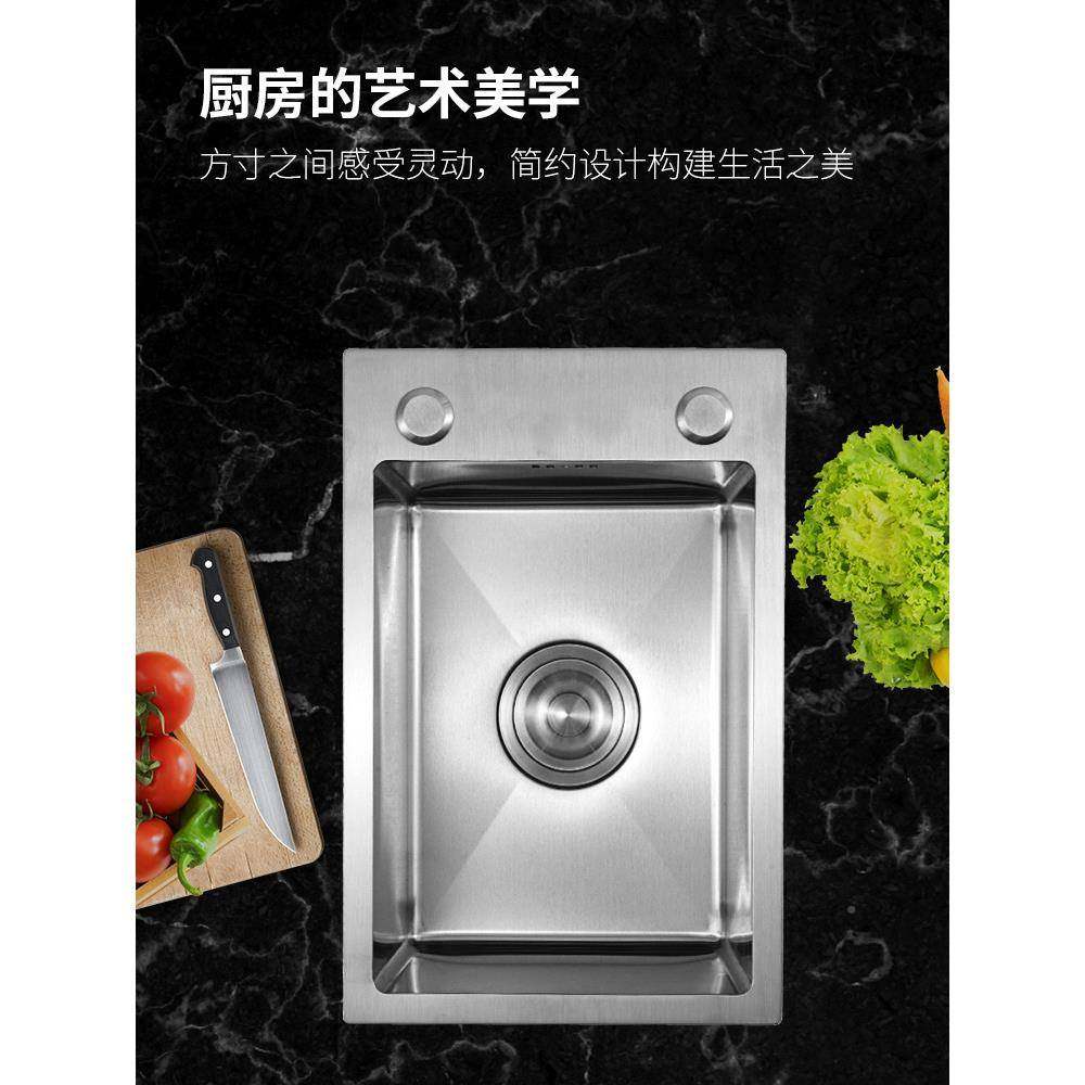 BKK厨房单槽4SUS30不锈钢台手工下盆水槽侧装龙头单盆双双槽改单9