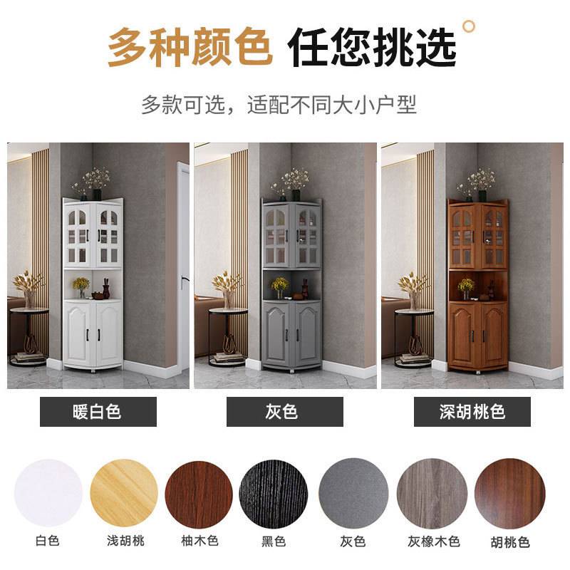 欧式转角柜墙角三角柜子拐角边角置物架角落收纳储物客厅餐厅边柜