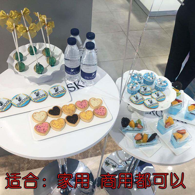 脚桌子吧台桌QLQ圆形简约鸡尾酒桌小高圆桌高脚酒吧升白色吧椅组