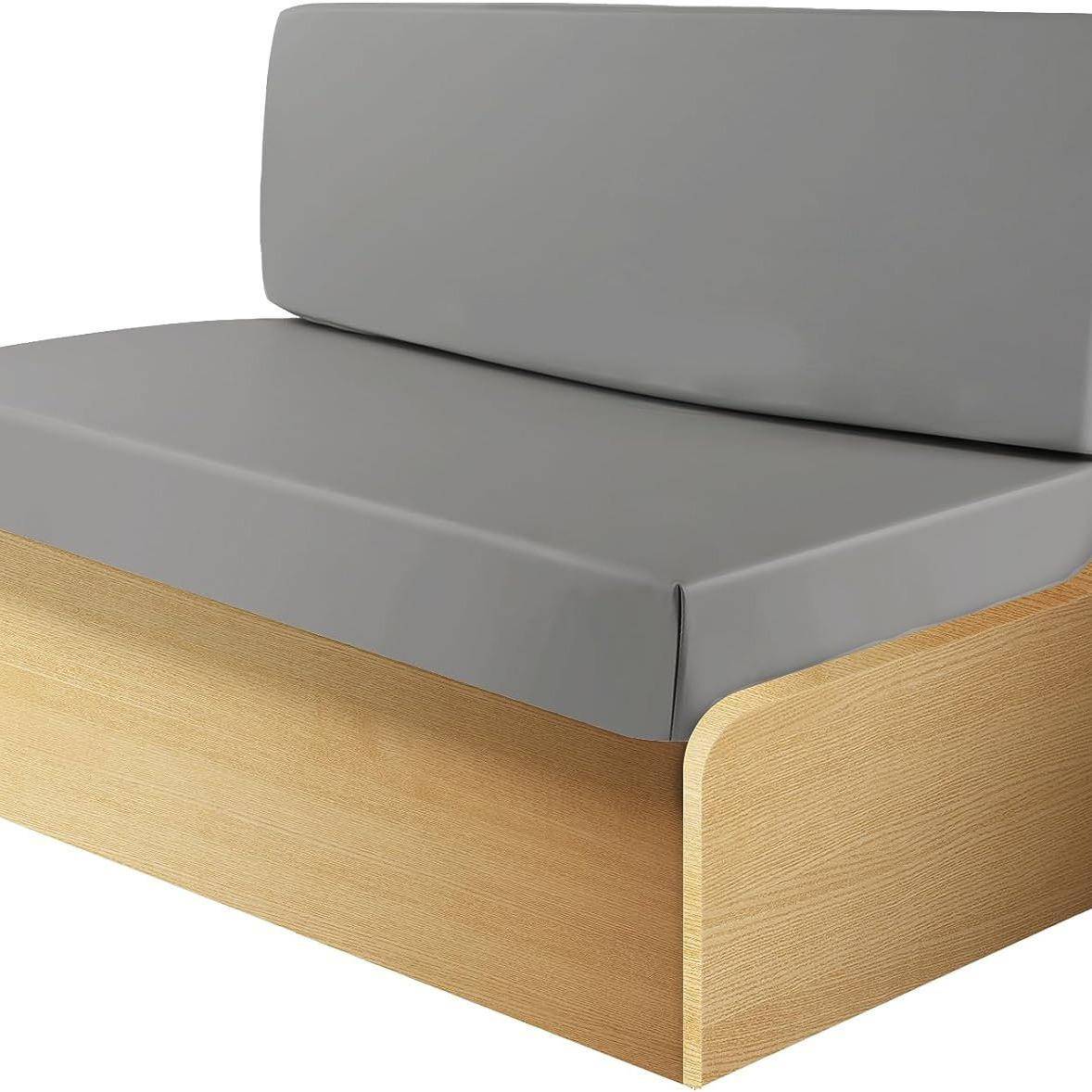 PU皮房车靠垫套弹力全包餐桌露营车汽车黑色分体皮质沙发坐垫套