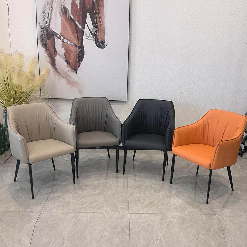 椅现酒代简约餐椅店洽谈软接待办公椅包子家用餐厅靠背椅人602体