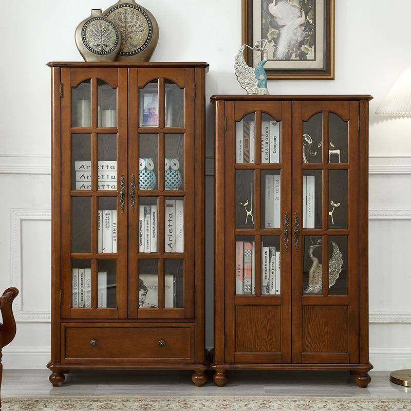柜美式全AZD实木书柜酒橱客厅简约防置物架儿童书储物柜玻璃门尘,电子元器件市场,其它元器件,淘宝优惠券,粉丝福利购,淘宝优惠卷