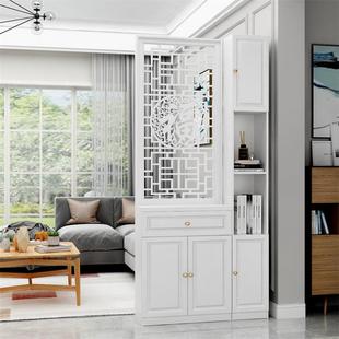 屏风隔断柜新中式 玄入置户正对实木隔断一体539门客厅遮挡物架关