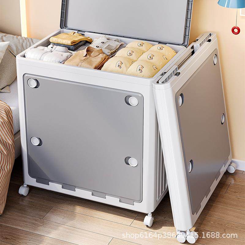 衣箱服收纳箱超容量整大无品牌/理物家用翻盖带轮折叠盒换季衣被