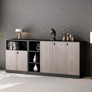 ZXQM 0公室文件柜地办隔柜木质矮柜储物柜带锁资料柜纳断杂物收