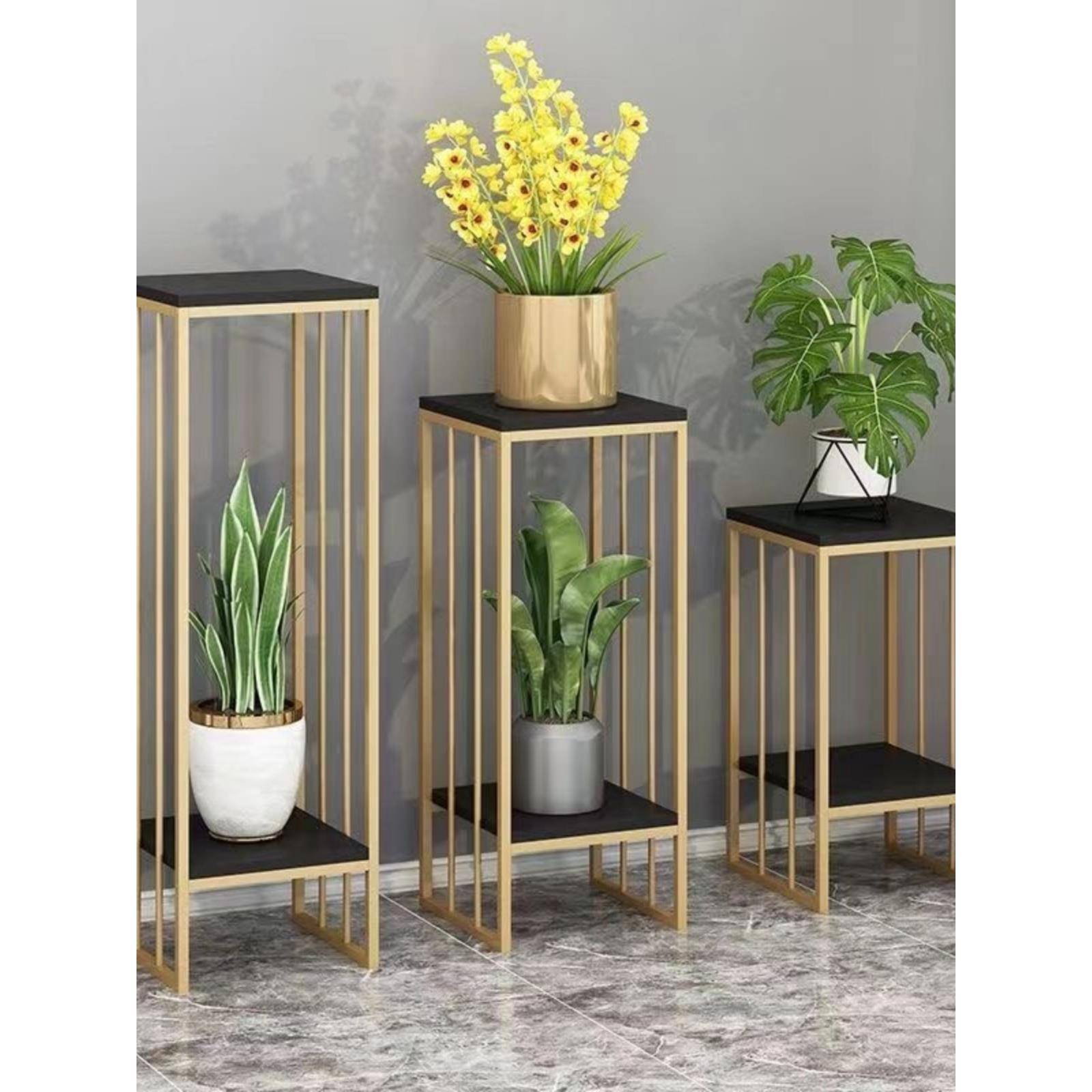 花架置物架阳台HJ-008装落地式室内客厅饰台花铁艺层窗台多肉花多