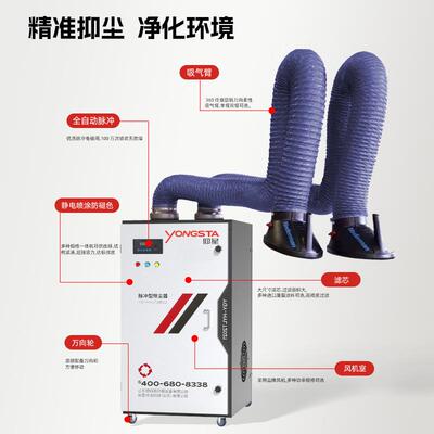氩烟焊AMK二保接弧烟尘净化器工业车间移动式单臂双焊臂脉冲焊净