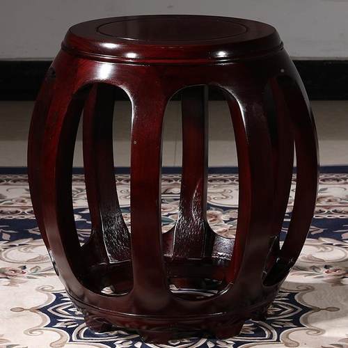 酸木凳仿古中式实鼓凳木圆鼓墩坐985墩古筝凳客厅沙发枝茶几矮凳