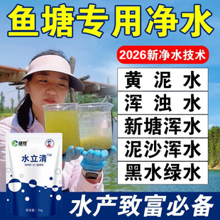 水立清浊水净池塘水质净化浑浊污水产养殖鱼塘变清净水剂鱼池净化