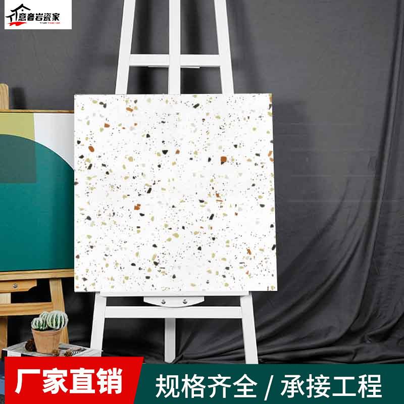 哑光水磨石瓷砖600x600客厅田园仿古砖防滑地板砖厨房工程墙砖