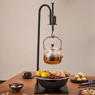 围炉煮茶家用全套吊钩器具台式 悬挂式 自在钩煮茶壶室内电陶炉套装