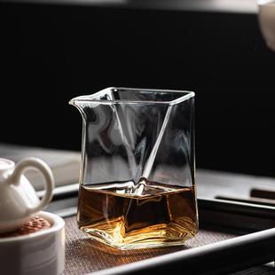 玻璃公道杯耐高温高档分茶器加厚家用简约茶具配件高硼硅茶海茶漏
