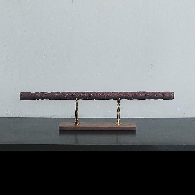摆件支架圆棒盘龙棍如意棒画卷柱形艺术工艺品桌面摆设展示架托架