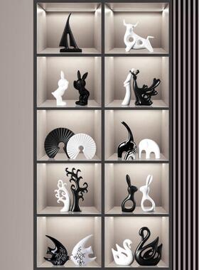 轻奢高档家居客厅摆件电视柜酒柜暴力熊红酒架餐边柜装饰品办公室