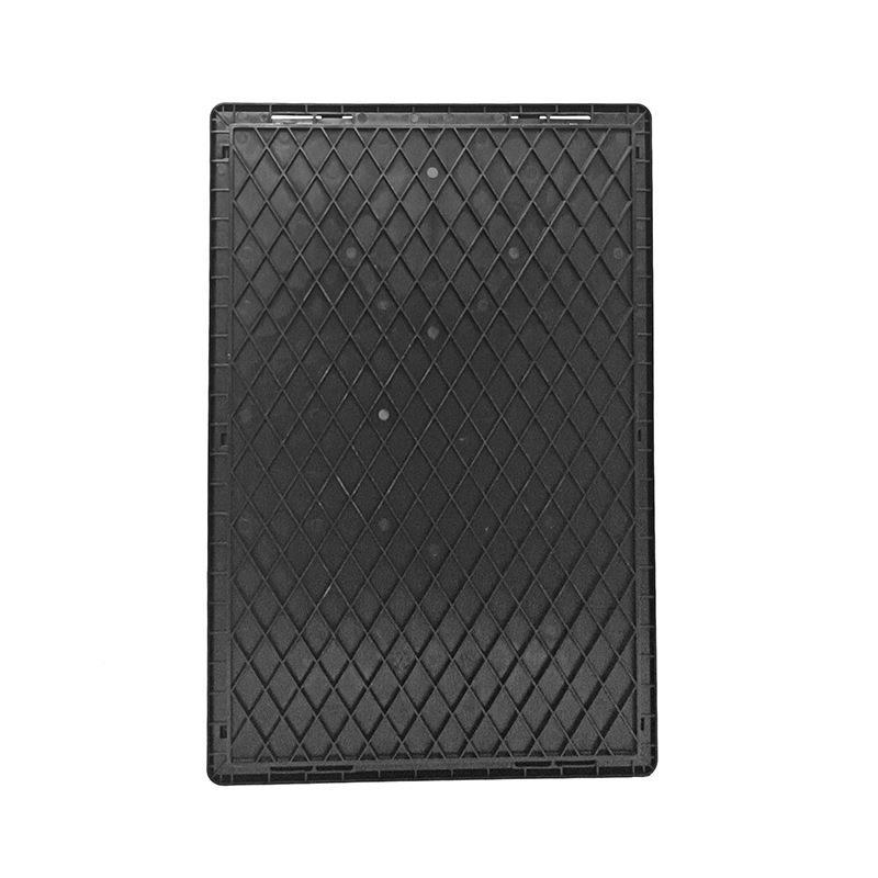 现货色防静静电周转箱注塑电箱JJB塑胶箱黑色ESD电防子黑物料箱