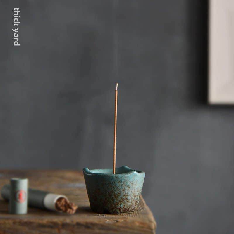 后苑[苏彩]覆古陶瓷香炉小家用香棒香架垂直香架装饰品