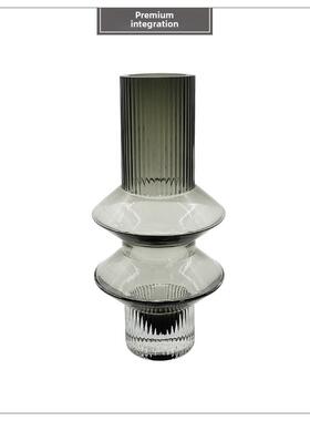 样板房客厅茶几轻奢家居软装饰品灰色玻璃摆件BJ159-75-17