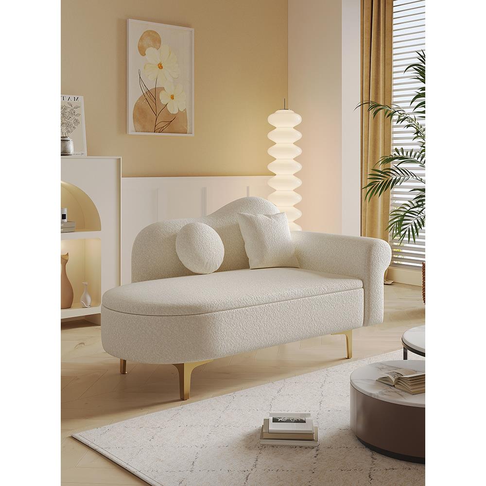 升级可储物贵妃沙发欧式躺椅卧室迷你服装店休息小户型单人贵妃椅