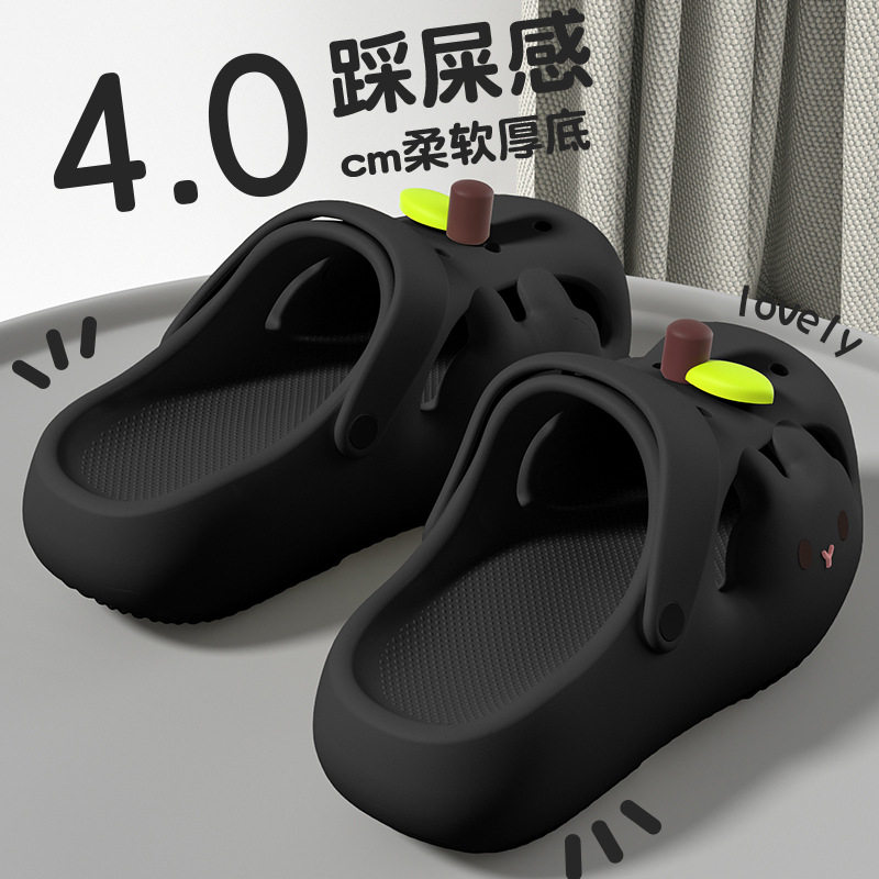 网红苹果洞洞鞋女2026新款夏季厚底ins外穿心包头凉拖鞋