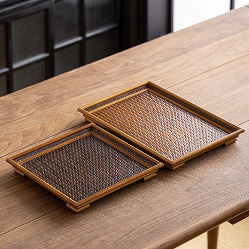 请山胡同复古中式竹制茶托盘