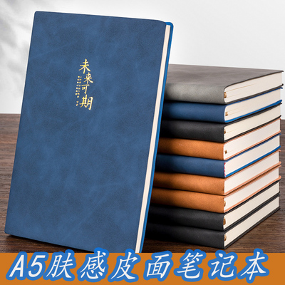 肤感烫金皮面笔记本会议记录本