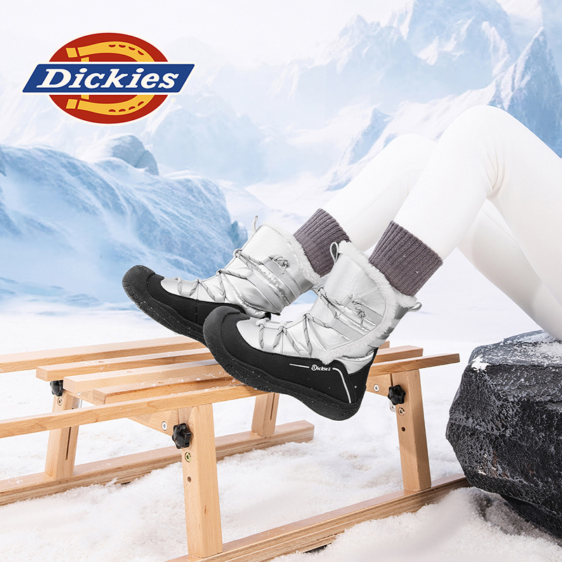 Dickies儿童冬季雪地靴反光鞋带