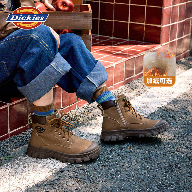 Dickies中大童冬季厚底鞋马丁靴