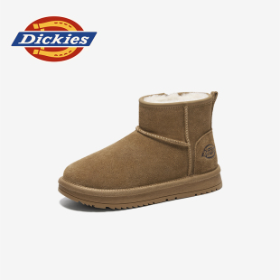 中大童宝宝真皮棉靴 加厚绒毛女童棉鞋 Dickies童鞋 儿童雪地靴冬款