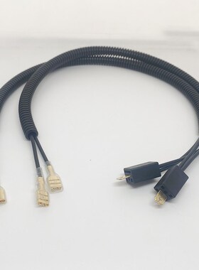 适用日产阳光逍客奇骏骊威改通B用高低音蜗牛喇叭一分二线束插头