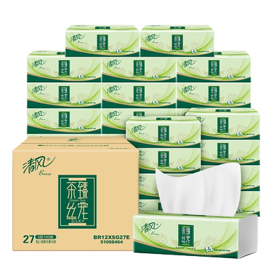 清风金装厚柔抽纸4层80抽/包