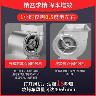 LRQ烤无烟净化烧化烤车商用平吸款夜市摆摊机子器移动架木炭净炉