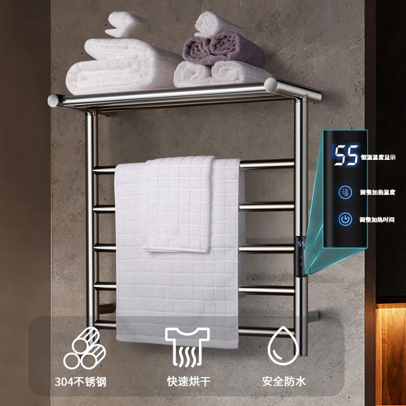 智能电毛架卫生间毛巾烘干架热室置物架浴加热浴巾架直J-CR06巾销
