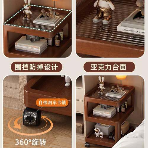 家发用客厅边几摆件法式奶油风可移985动沙小边茶几小出户型租房r