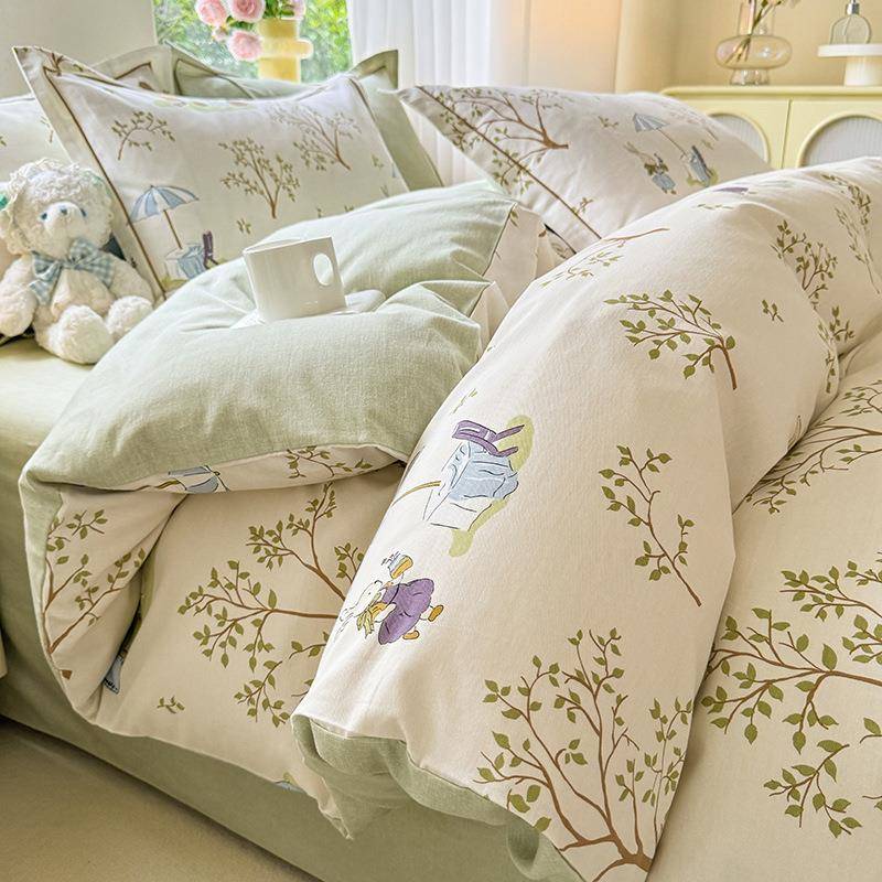 小清磨毛棉被套单件150200纯x无品牌/x230全棉10新0被罩三件套秋