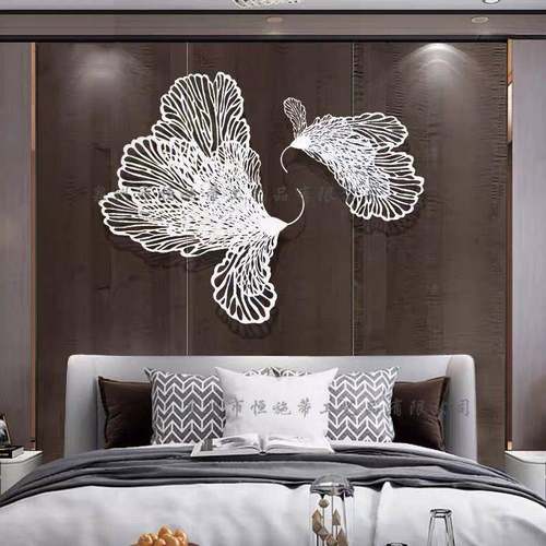 属墙壁装品饰铁艺蝴蝶镂空立软体装饰金墙面挂件创意壁饰SJK壁挂