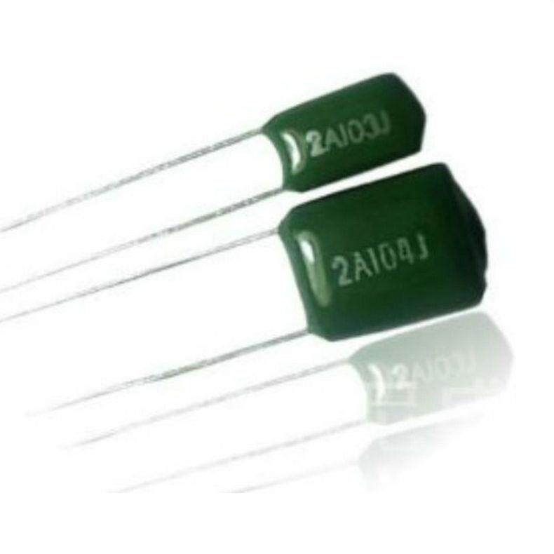 CL1涤纶电容22A104JA1004J0.1UF10V100N1F绿直插电容器474J色0.47