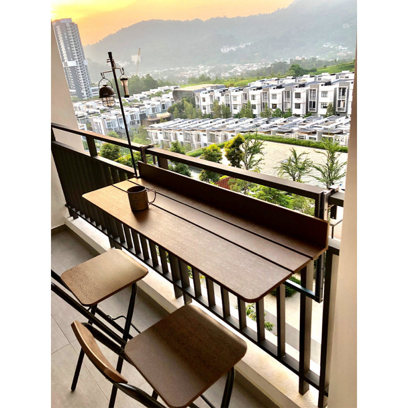 阳台栏杆悬挂吧台桌 小户型家用吧台 电脑桌可专用折叠专用书桌椅