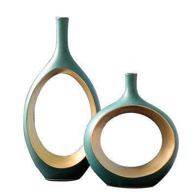 现代轻奢欧式花瓶件ATZ客厅插陶花约创意家居电视柜简酒柜瓷装摆