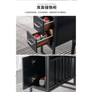 桌岩茶几岩板茶椅组合现代简约板轻奢家用办T011公一体泡 205新款