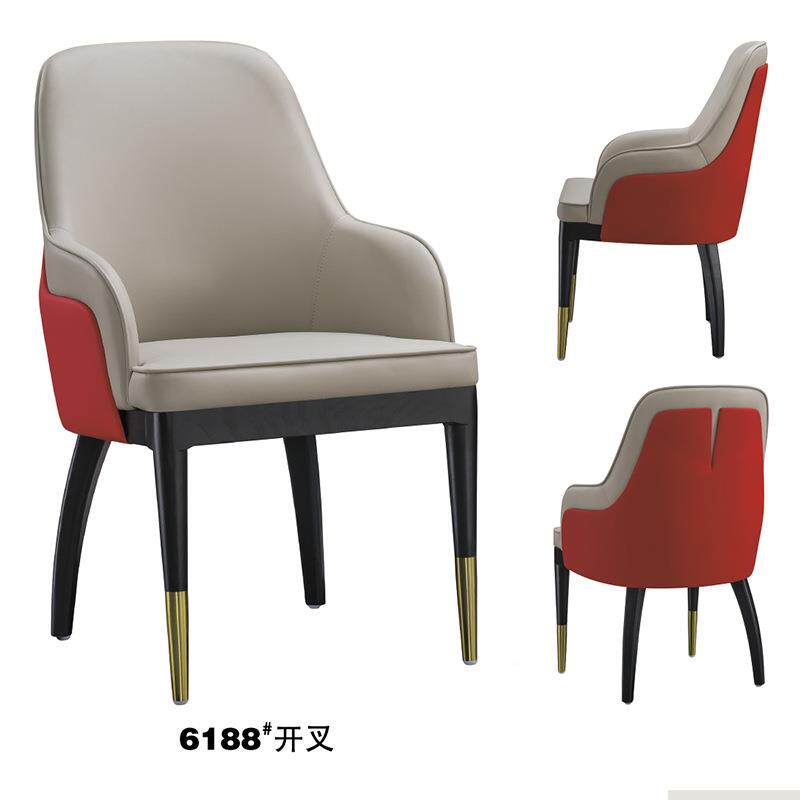 新酒店高端餐椅意式轻奢无品牌/扶款手椅实木餐椅厅酒家具餐店顺