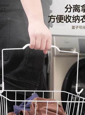 三层抽屉式物脏架网脏篮浴室衣服收衣纳筐置带轮ESB脏衣桶白色