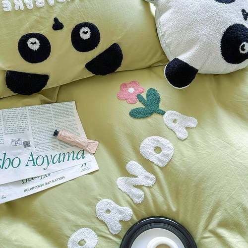 KYK纯棉水洗毛巾绣花单双人秋棉冬加厚斜纹四学件套宿舍全棉三生