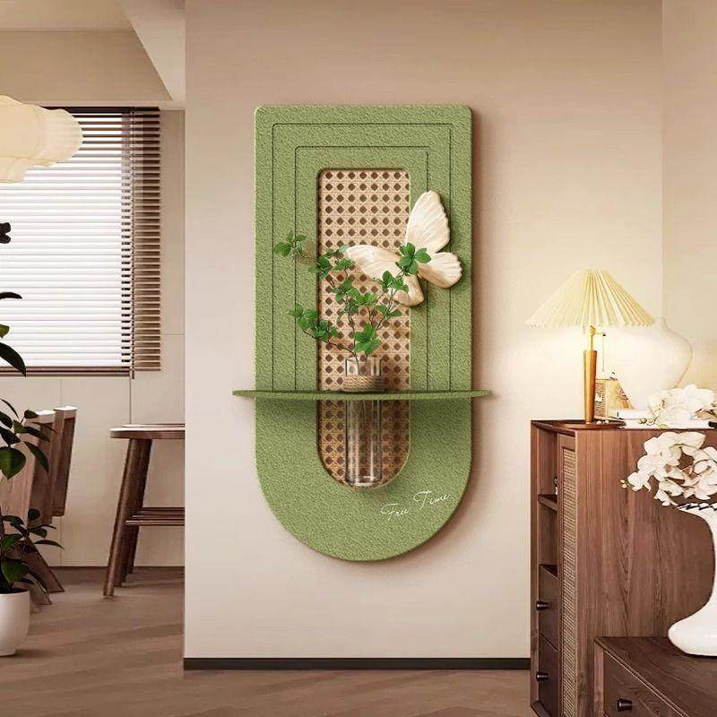 法式中古水培植绿RYL玄关装饰画入正对户门厅挂画餐厅灯客画