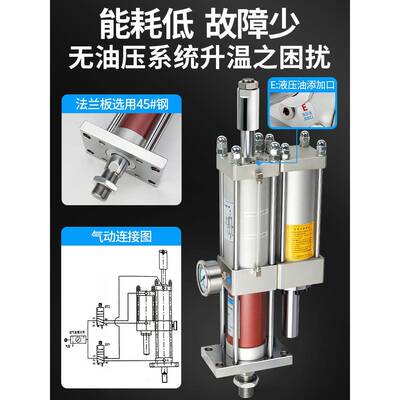 PT气液增压缸CPMT气动A可调53/10气压680压FLF力机冲床15吨0气缸3